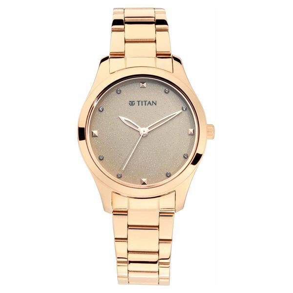 Titan Sparkle Quartz Analog Metal Strap Watch for Women - image number 0