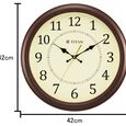 Titan Classic 42 cm Off-White Wall Clock: Silent Serenity - image number 5
