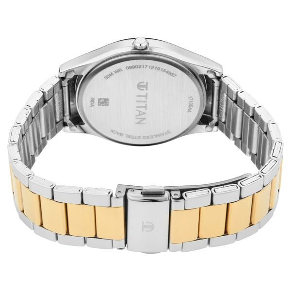 Titan Lagan White Dial Analog Metal Strap Watch for Men - image number 4