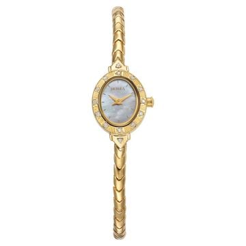 Nebula By Titan Quartz Analog Mother Of Pearl Dial 18 KT Gold Strap Watch for Women