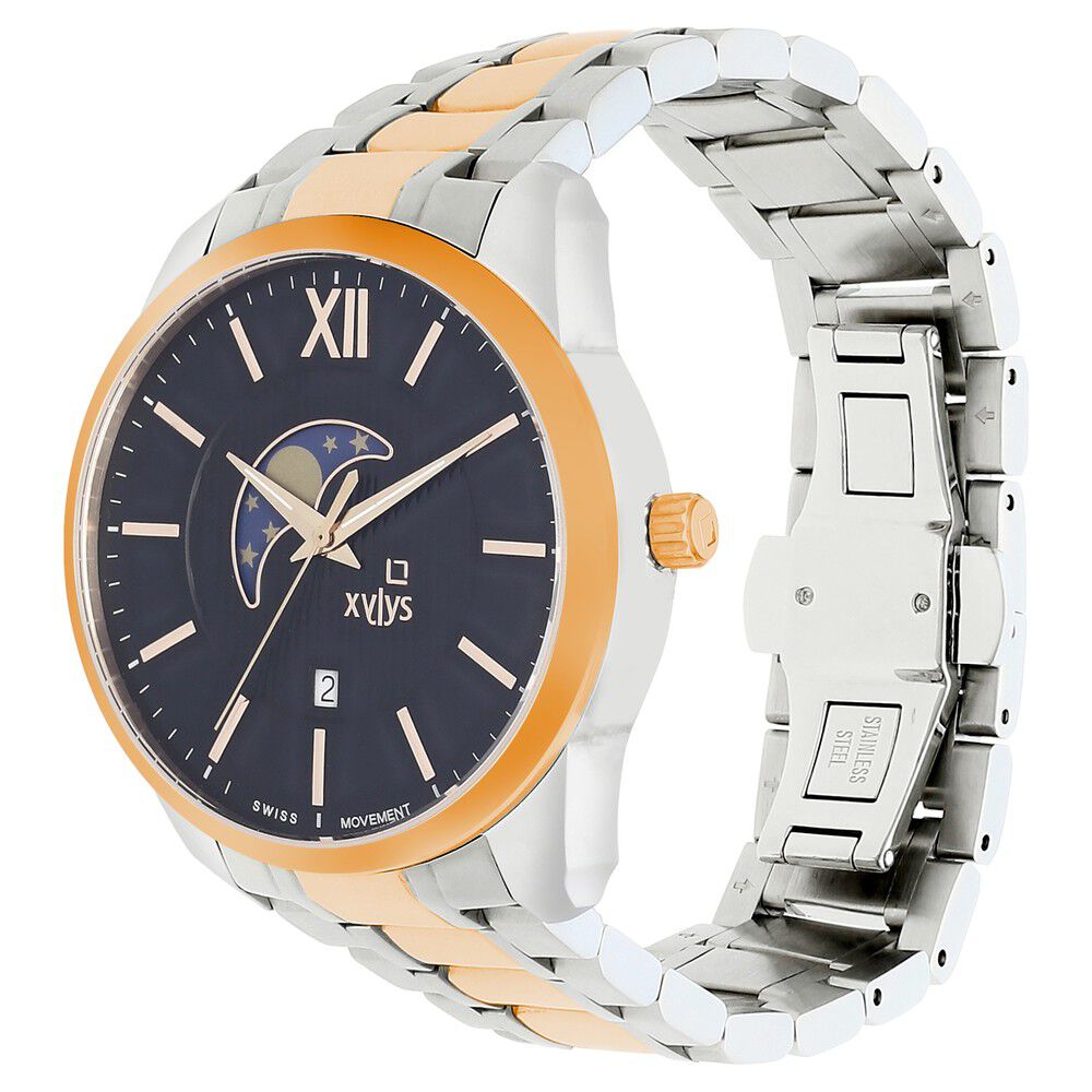 Buy Online Xylys Swiss Analog Two Toned Stainless Steel Strap and