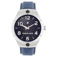 Fastrack Denim Quartz Analog Blue Dial Denim Strap Watch for Guys