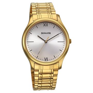 Sonata Quartz Analog Silver Dial Watch for Men