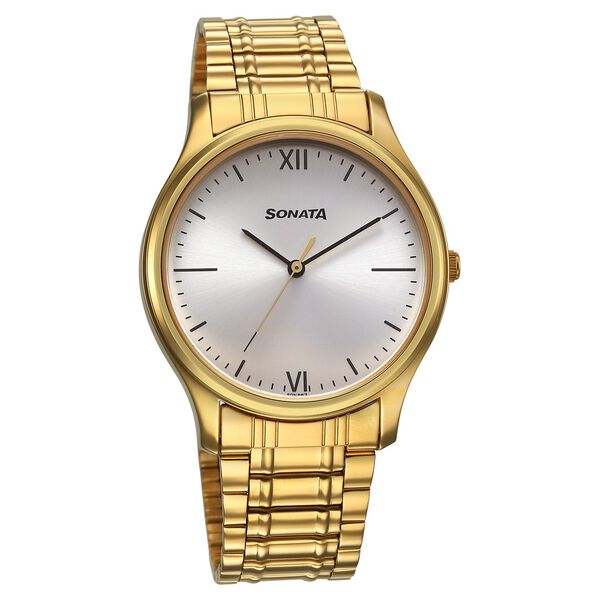 Sonata Quartz Analog Silver Dial Watch for Men - image number 0