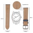 20 mm Blue Genuine Leather Strap for Men - image number 1
