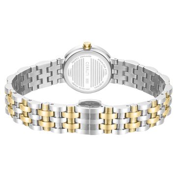Cerruti 1881 Quartz Analog Silver Dial Two Toned Stainless Steel Strap Watch For Women