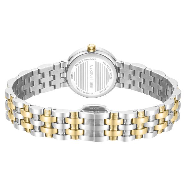 Cerruti 1881 Quartz Analog Silver Dial Two Toned Stainless Steel Strap Watch For Women - image number 2