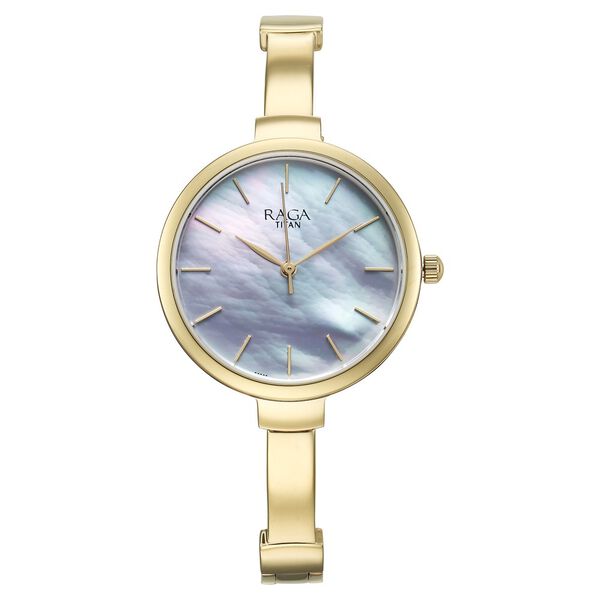 Titan Raga Showstopper Quartz Analog Mother Of Pearl Dial Metal Strap Watch for Women - image number 0