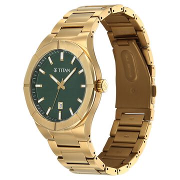 Titan Regalia Marque Analog with Green Dial Gold Strap Watch for Men