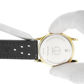 22 mm Black Genuine Leather Straps for Men