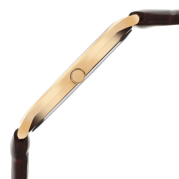 Titan Nebula Vintage 18k Gold Analog Leather Strap Watch For Men - image number 3