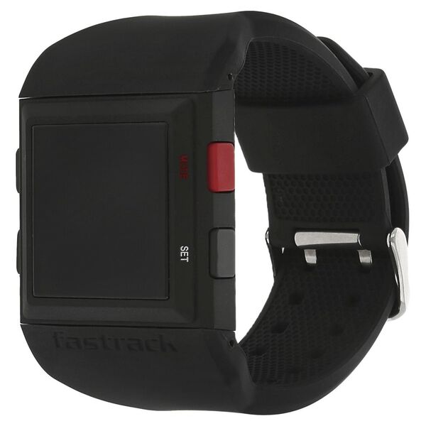 Fastrack Digital Black Dial Silicone Strap Watch for Guys - image number 1