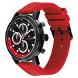 Tommy Hilfiger Quartz Multifunction Black Dial Red Silicone Strap Watch For Men - image number 1