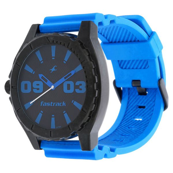 Fastrack Quartz Analog Black Dial Plastic Strap Watch for Guys - image number 1