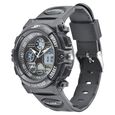SF Hustler Quartz Digital Analog Digital Black Dial Black PU Strap Watch For Men - image number 1