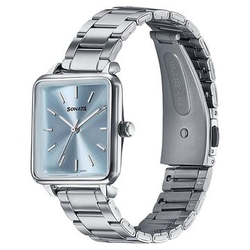 Sonata Wedding Edit Quartz Analog Blue Dial Stainless Steel Strap Watch For Women
