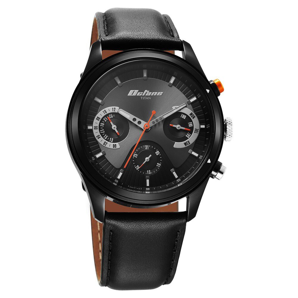 Titan black dial men's watch top