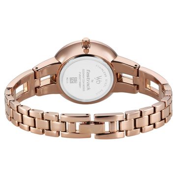 Vyb Halo By Fastrack Quartz Analog White Dial Metal Strap Watch For Girls