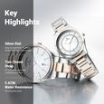 Titan Bandhan Quartz Analog with Day and Date Silver Dial Stainless Steel Strap Watch for Couple - image number 2