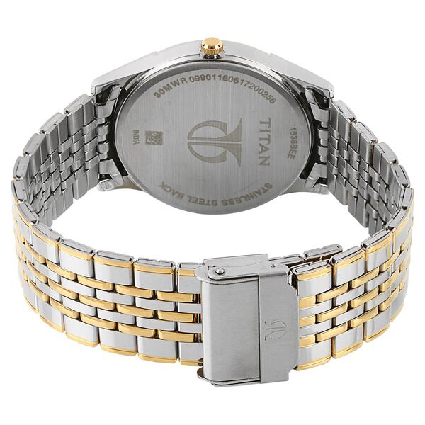 Titan Analog with Day and Date Off White Dial Stainless Steel Strap watch for Men - image number 3