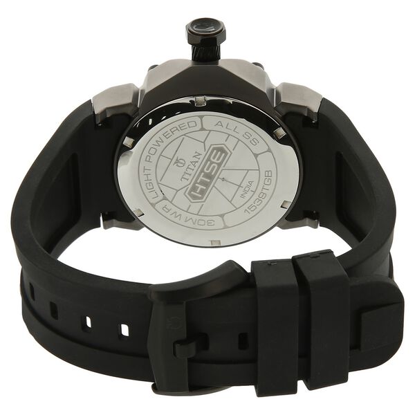 Titan Quartz Analog Solar Black Dial Plastic Strap Watch for Men - image number 3