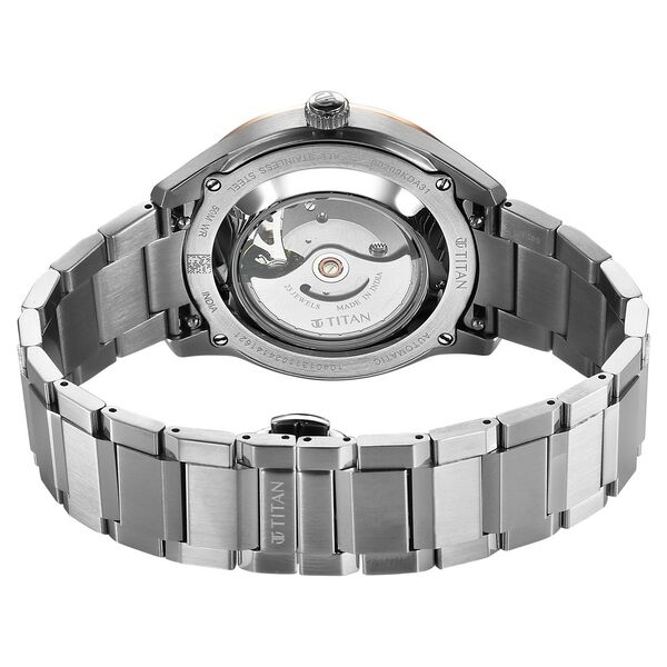 Titan Astral Concealed Automatic Analog with Silver White Dial Stainless Steel Strap Watch for Men - image number 6