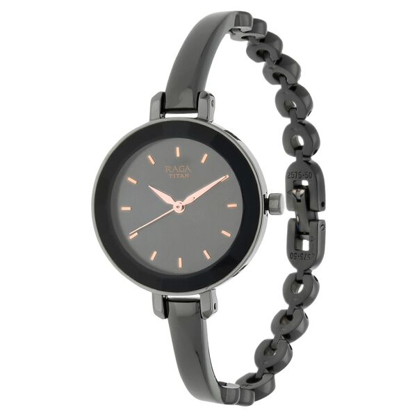 Titan Raga Viva Anthracite Dial Women Watch With Metal Strap - image number 1