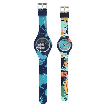 Zoop Parent & Child Analog Pair Watch with White Dial & Multicoloured Strap for Boys Girls Kids, from House of Titan