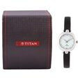 Titan Quartz Analog White Dial Leather Strap Watch for Women - image number 4
