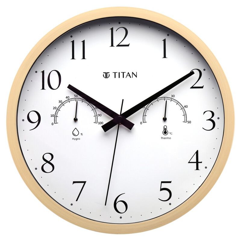Titan Chic 30 cm Wooden Wall Clock with Smart Climate Monitoring - image number 0