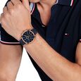 Tommy Hilfiger Quartz Chronograph Blue Dial Blue Leather Strap Watch For Men - image number 3