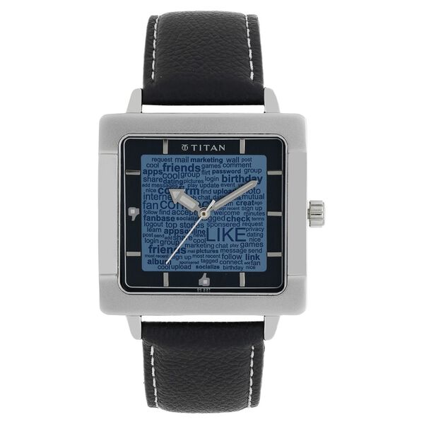 Titan Quartz Blue Dial Analog Stainless Steel Strap watch for Men - image number 0