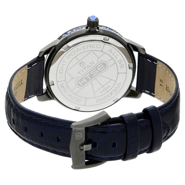 Titan Quartz Analog Solar Black Dial Leather Strap Watch for Women - image number 3