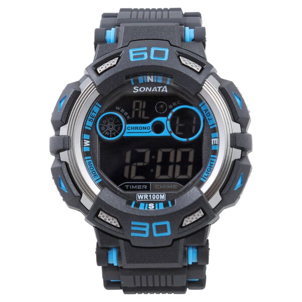 SF Digital Dial Plastic Strap Watch for Men - image number 0