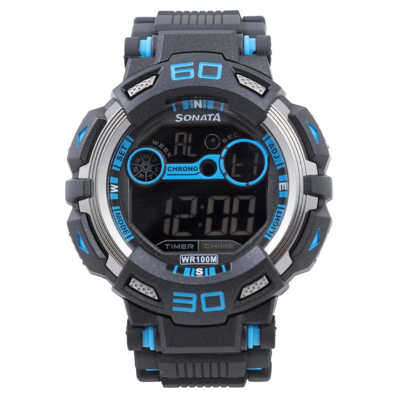 SF Digital Dial Plastic Strap Watch for Men
