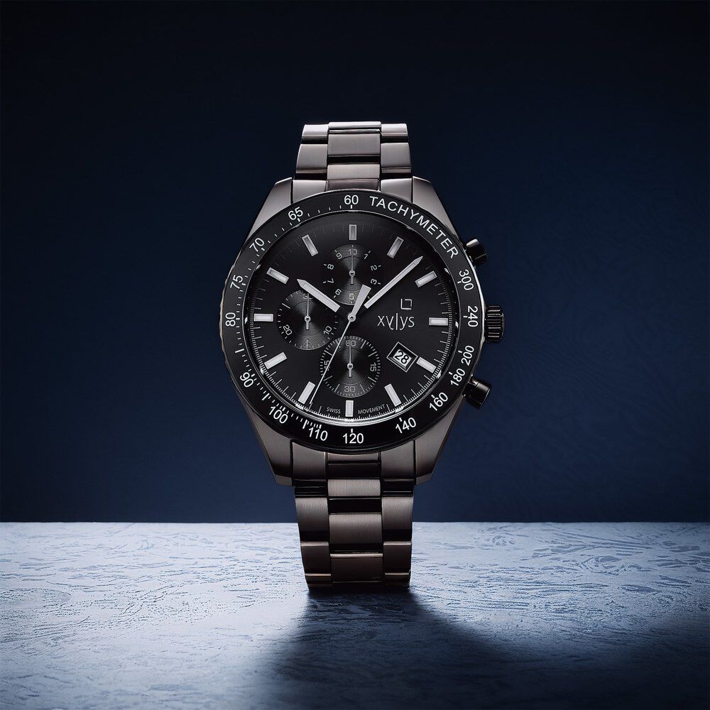 Buy Online Xylys Velocita Swiss Chronograph Stainless Steel Black
