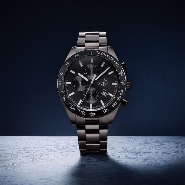 Xylys Velocita Swiss Chronograph Stainless Steel Black Dial Watch for Men - image number 5
