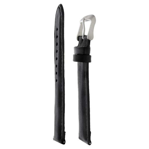 20 mm Black Genuine Leather Strap for Men - image number 2