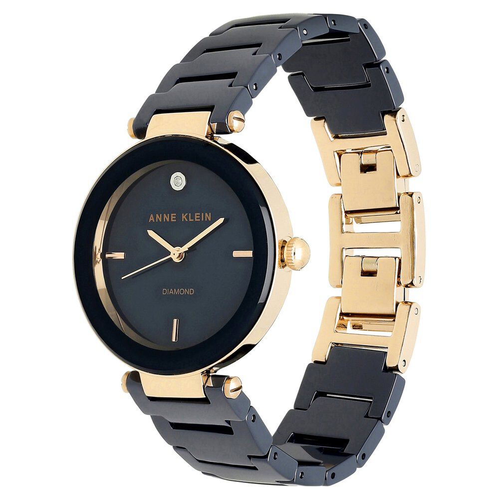 Buy Online Anne Klein Quartz Analog Blue Dial Ceramic Strap Watch