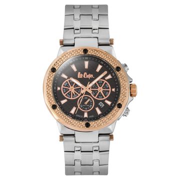 Lee Cooper Quartz Analog Black Dial Metal Strap Watch for Men