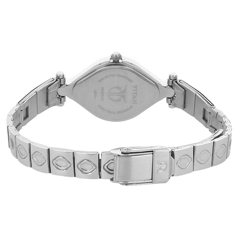 Titan Quartz Analog Silver Dial Stainless Steel Strap Watch for Women - image number 3