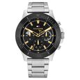 Tommy Hilfiger Quartz Multifunction Black Dial Silver Stainless Steel Strap Watch for Men - image number 0