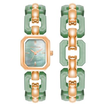 Anne Klein Quartz Analog Green dial Metal Strap Watch for Women