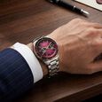 Titan Regalia Opulent Two-Eye Multifunction Burgundy Panda Dial Stainless Steel Strap Watch For Men - image number 7