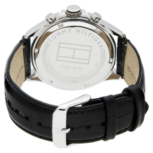 Tommy Hilfiger Quartz Multifunction Black Dial Leather Strap Watch for Men - image number 3