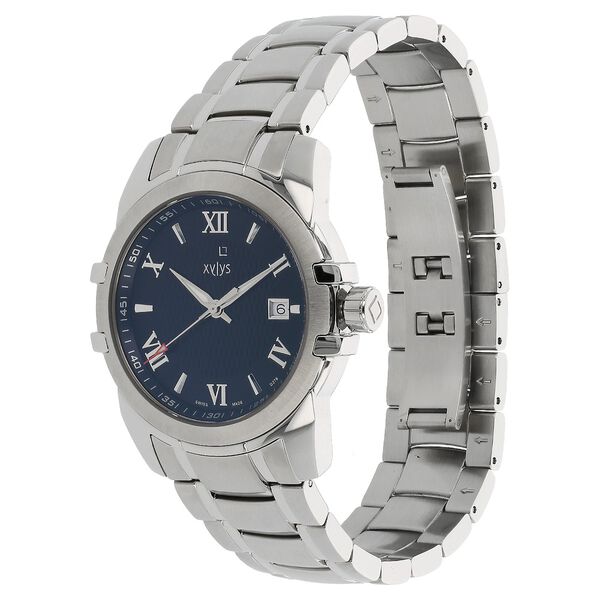 Xylys Swiss Analog with Date Silver Stainless Steel Strap and Black Dial Watch For Men - image number 1