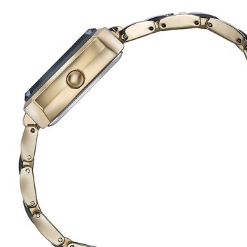 Sonata Poze Quartz Analog Black Dial Two Toned Color Stainless Steel Strap Watch For Women