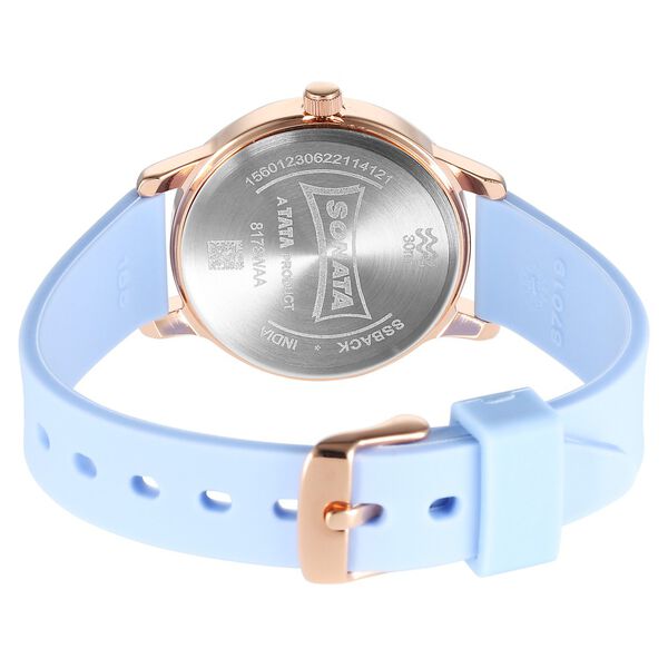 Sonata Splash Silver Dial Women Watch With Plastic Strap - image number 3