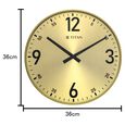Titan Golden Slim Wall Clock - 36 cm x 36 cm (Medium) - image number 5