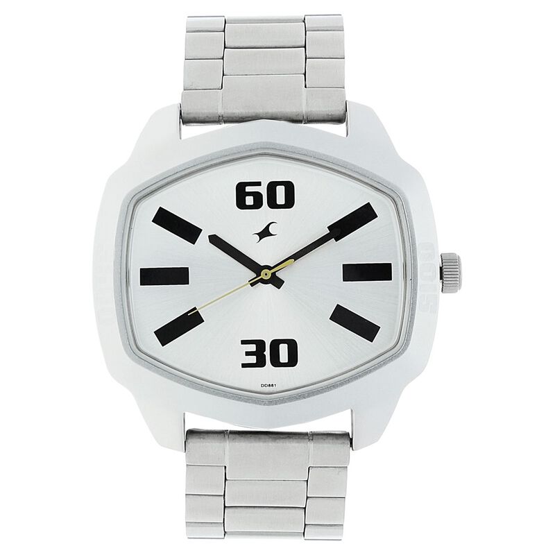 Fastrack Quartz Analog Silver Dial Stainless Steel Strap Watch for Guys - image number 0
